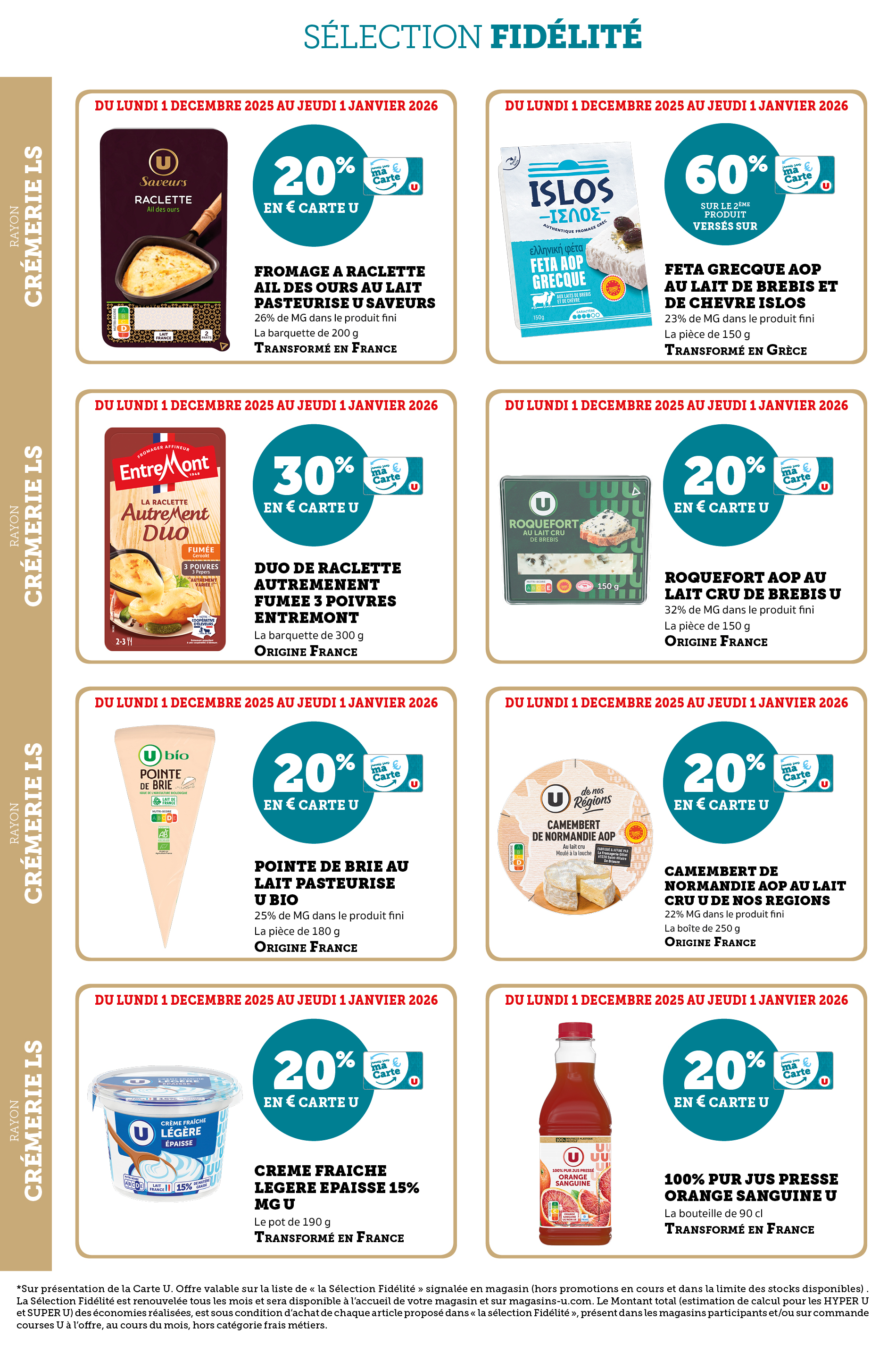 super-u - Catalogue Super U - Ma sélection Carte U décembre valable du 01/12 au 01/01 - page: 8