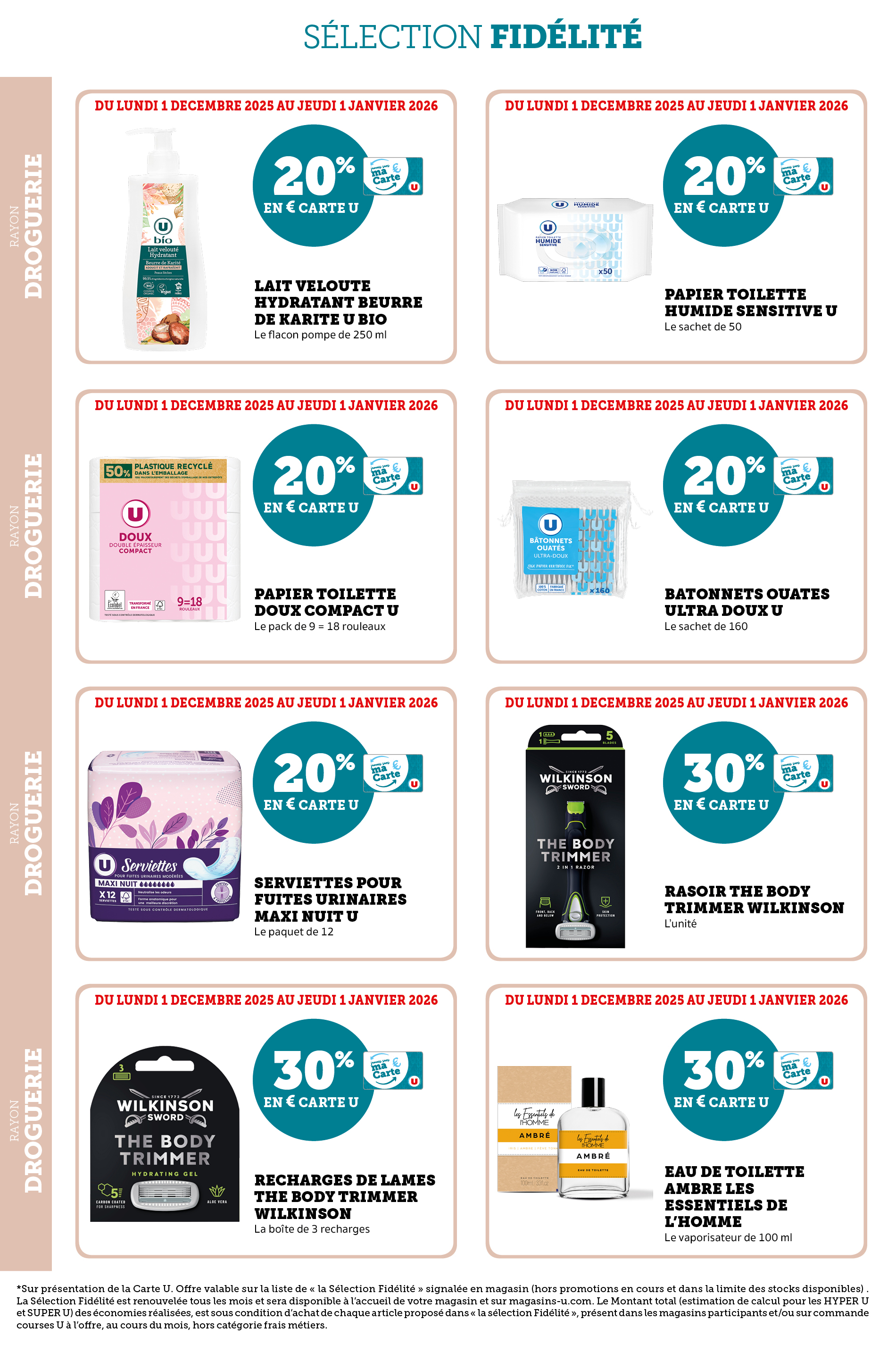 super-u - Catalogue Super U - Ma sélection Carte U décembre valable du 01/12 au 01/01 - page: 14
