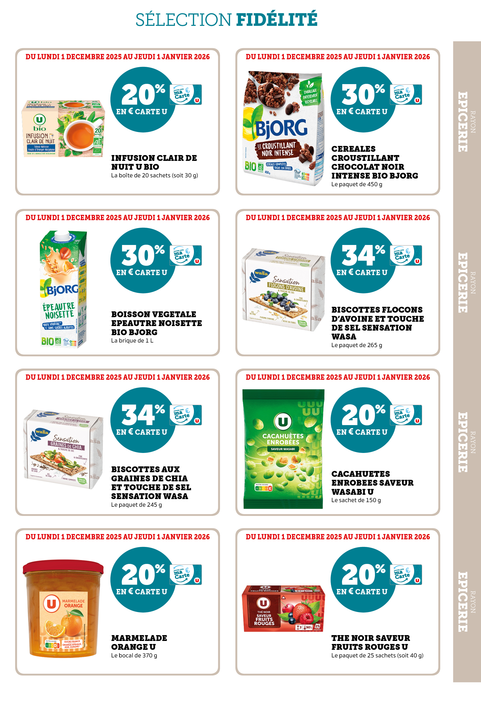 super-u - Catalogue Super U - Ma sélection Carte U décembre valable du 01/12 au 01/01 - page: 25