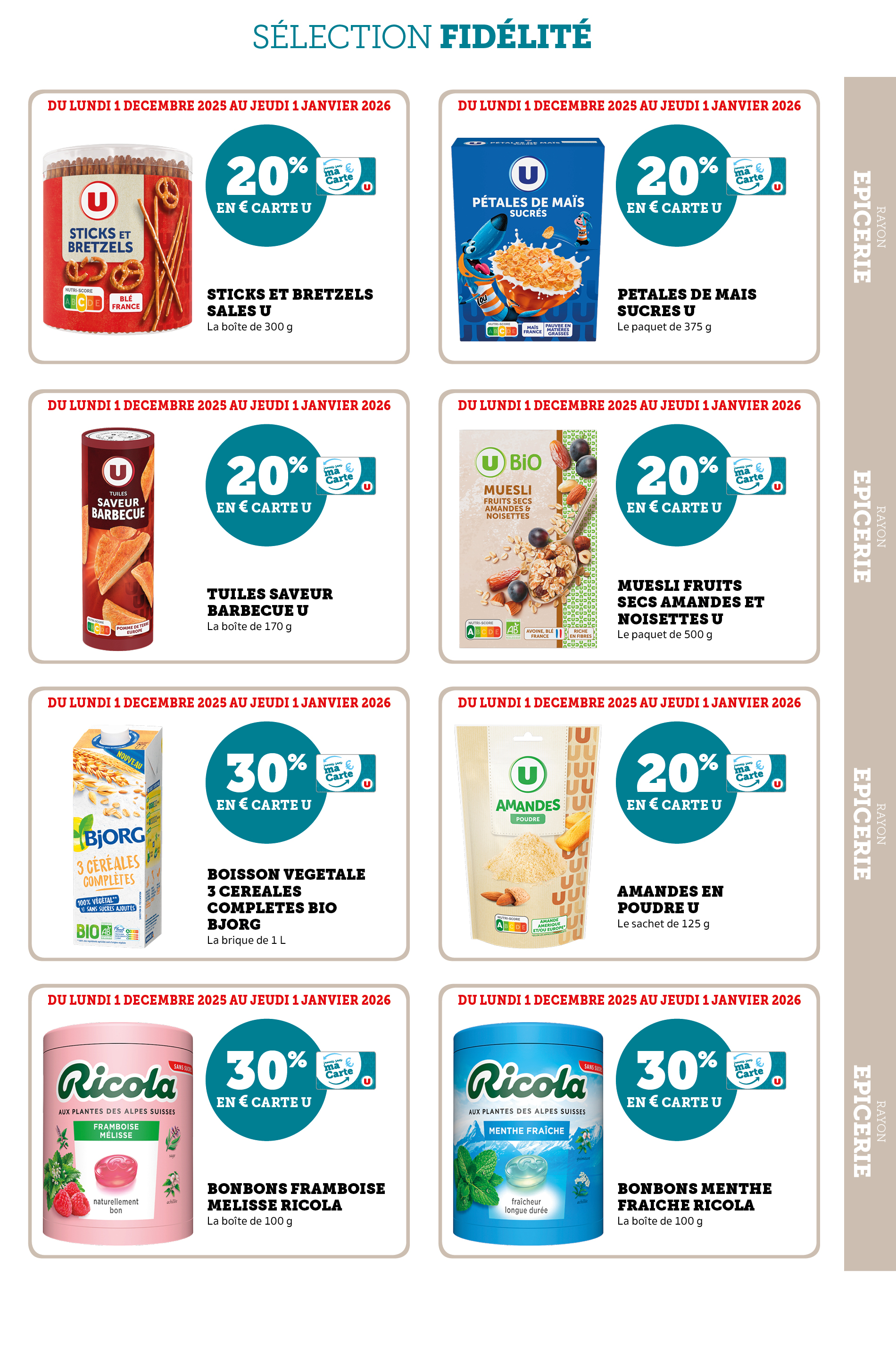 super-u - Catalogue Super U - Ma sélection Carte U décembre valable du 01/12 au 01/01 - page: 19