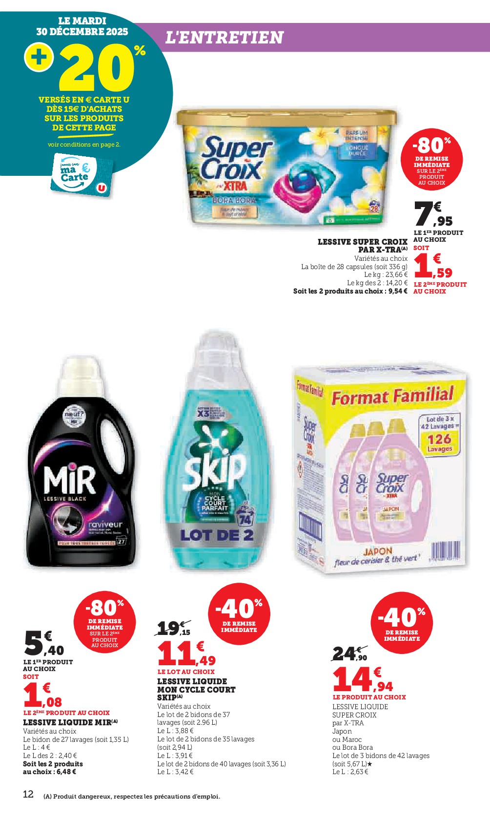 super-u - Catalogue Super U valable du 27/12 au 11/01 - page: 12