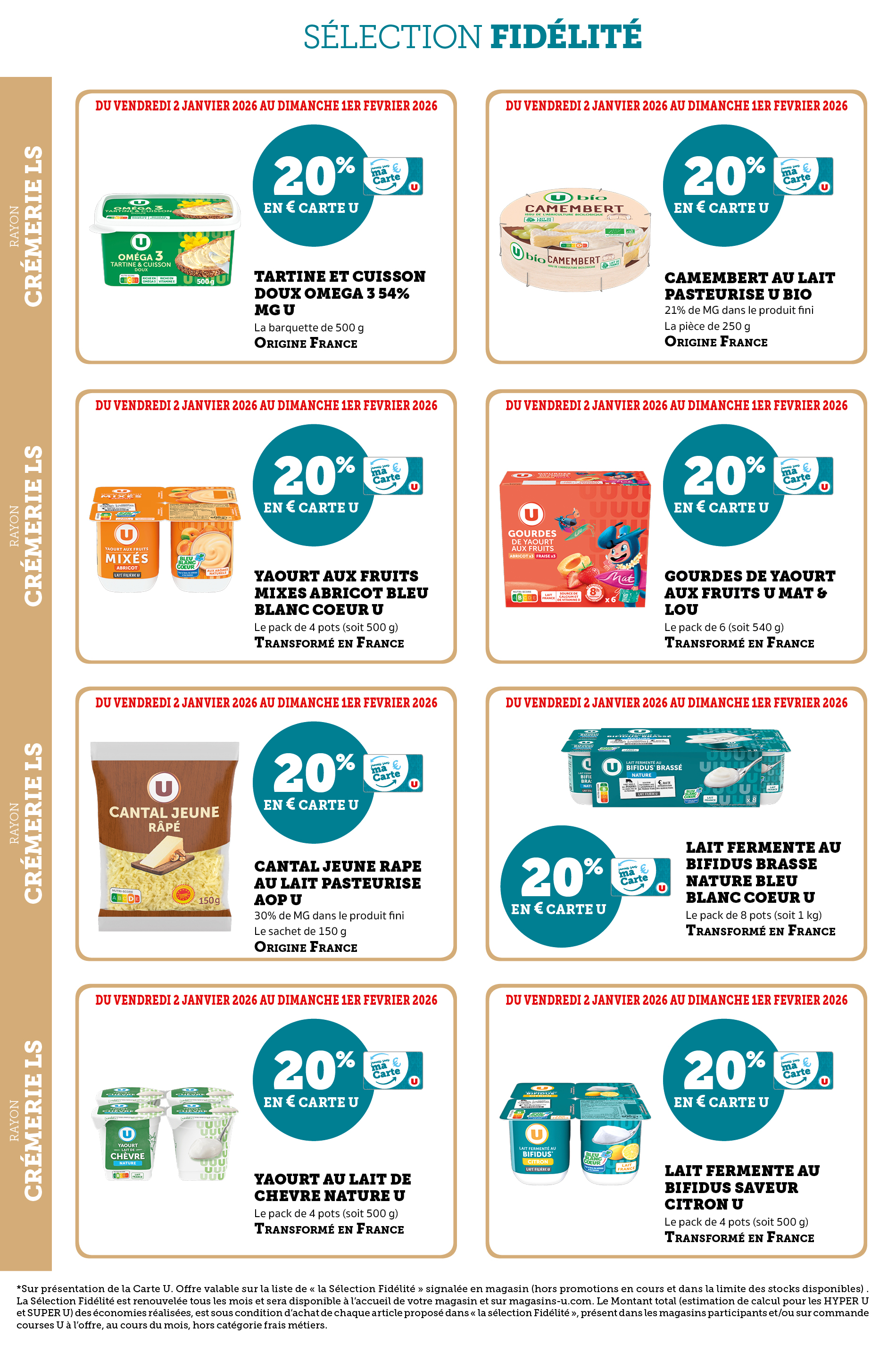 super-u - Catalogue Super U - Ma sélection Carte U janvier valable du 02/01 au 01/02 - page: 6