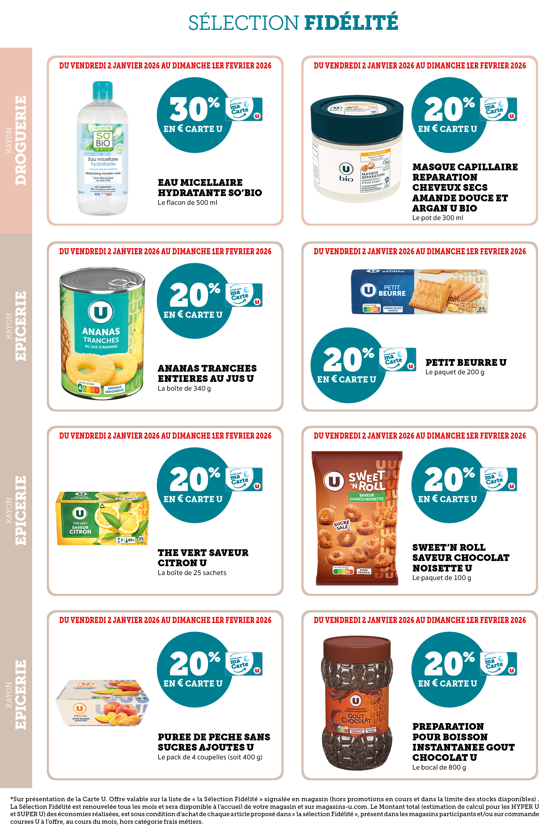 super-u - Catalogue Super U - Ma sélection Carte U janvier valable du 02/01 au 01/02 - page: 12
