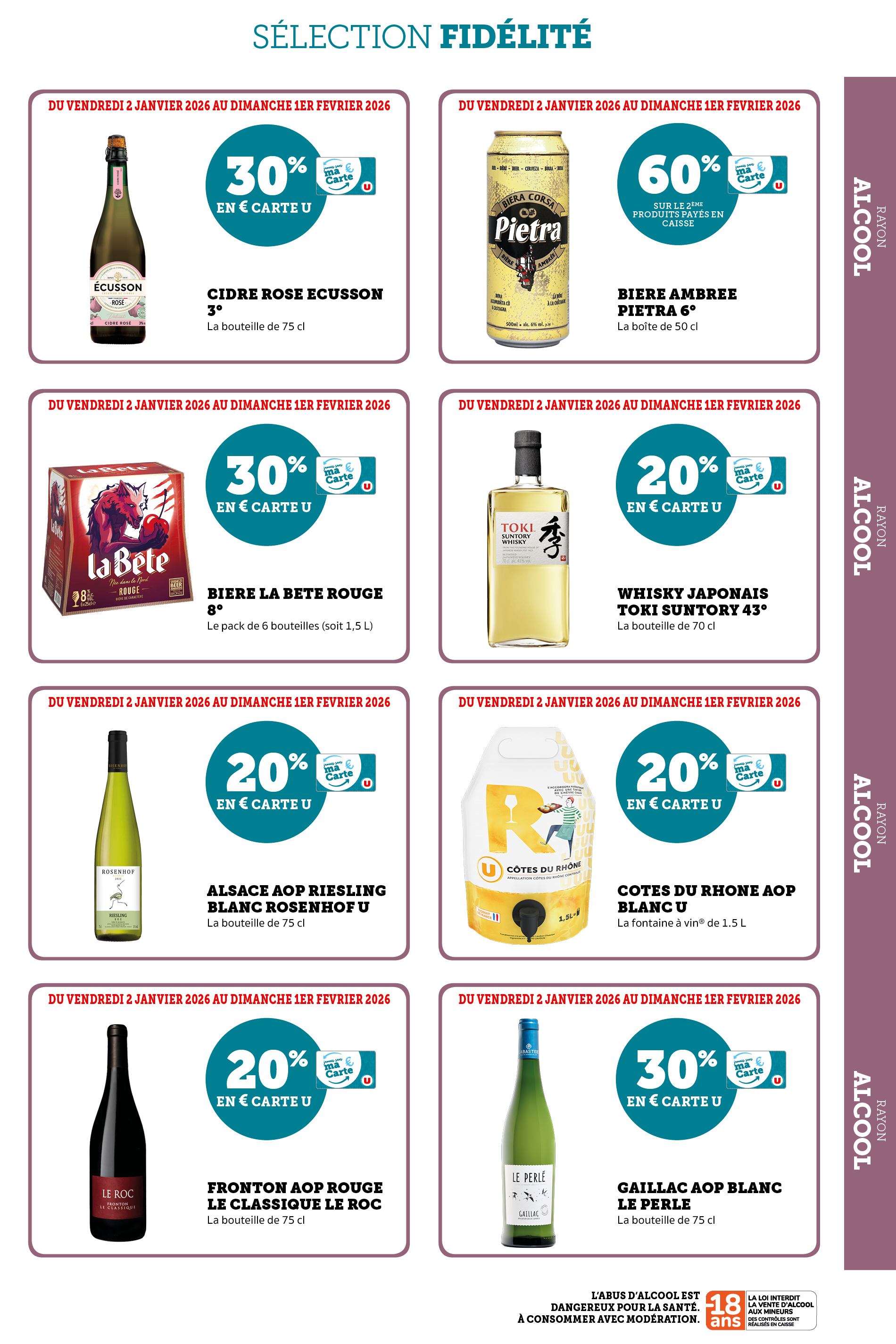 super-u - Catalogue Super U - Ma sélection Carte U janvier valable du 02/01 au 01/02 - page: 21