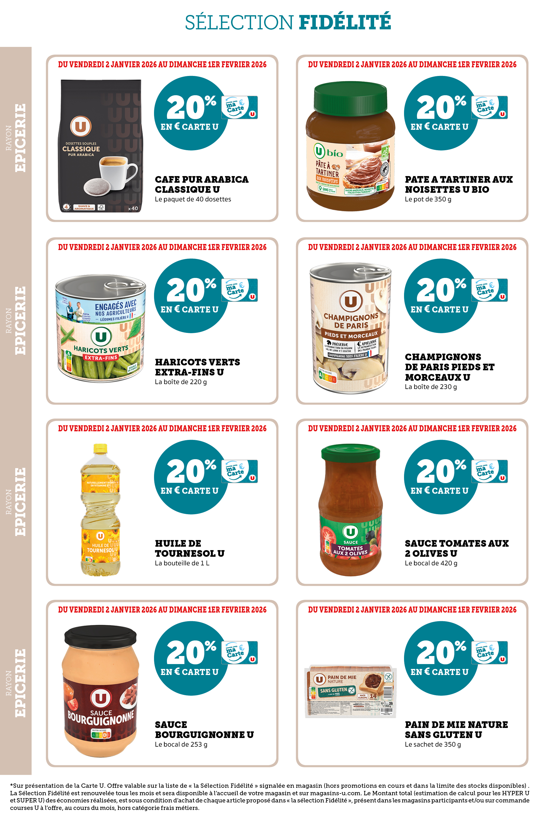super-u - Catalogue Super U - Ma sélection Carte U janvier valable du 02/01 au 01/02 - page: 16
