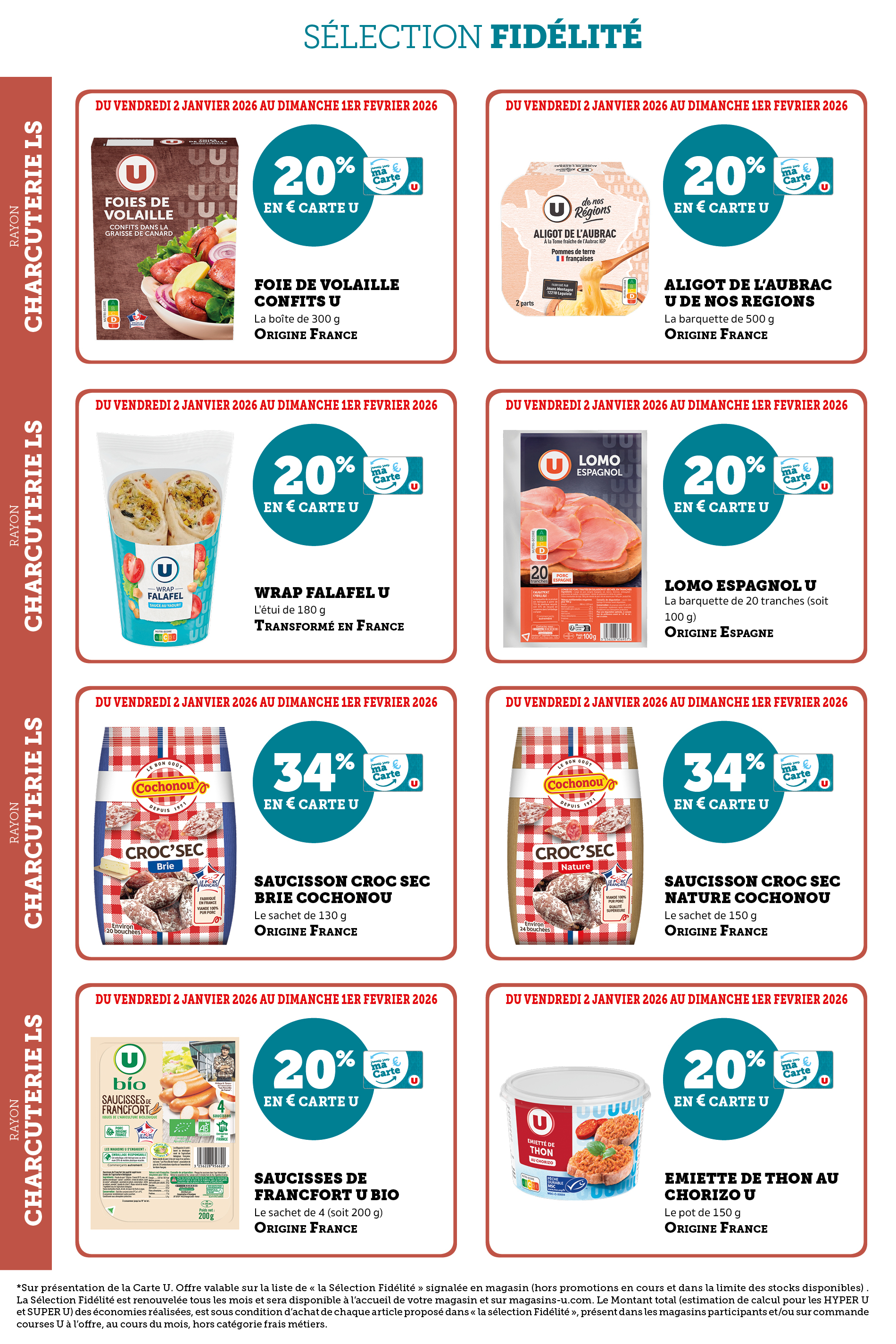 super-u - Catalogue Super U - Ma sélection Carte U janvier valable du 02/01 au 01/02 - page: 2