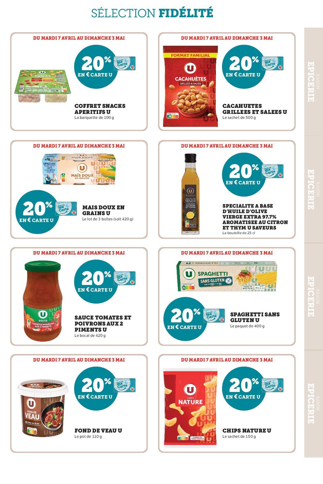 super-u - Current Super U - Ma sélection Carte U avril leaflet valid from du mardi 07/04/2026 to du dimanche 03/05/2026 - page: 19