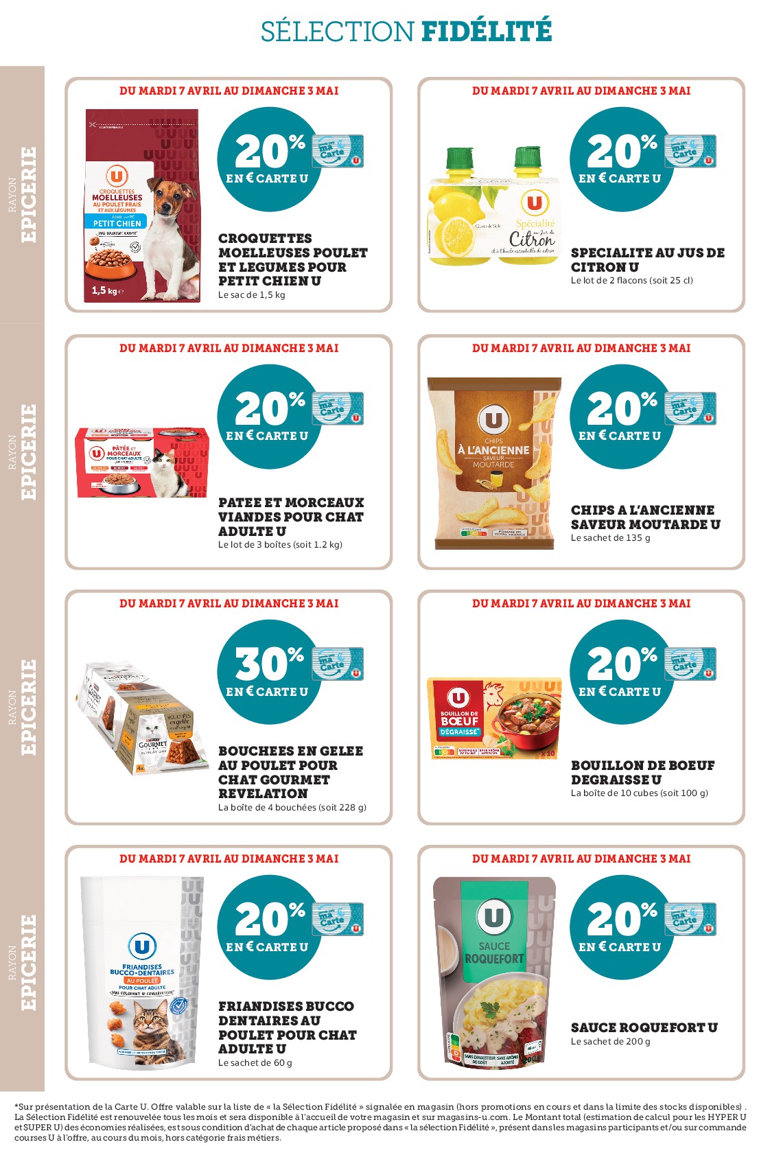 super-u - Current Super U - Ma sélection Carte U avril leaflet valid from du mardi 07/04/2026 to du dimanche 03/05/2026 - page: 20