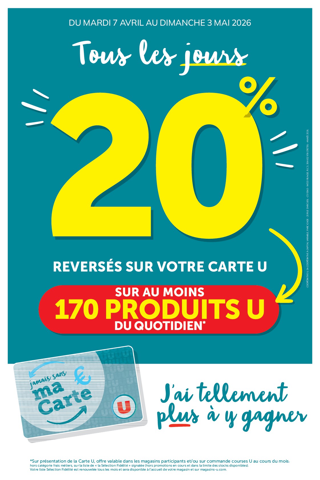 super-u - Current Super U - Ma sélection Carte U avril leaflet valid from du mardi 07/04/2026 to du dimanche 03/05/2026