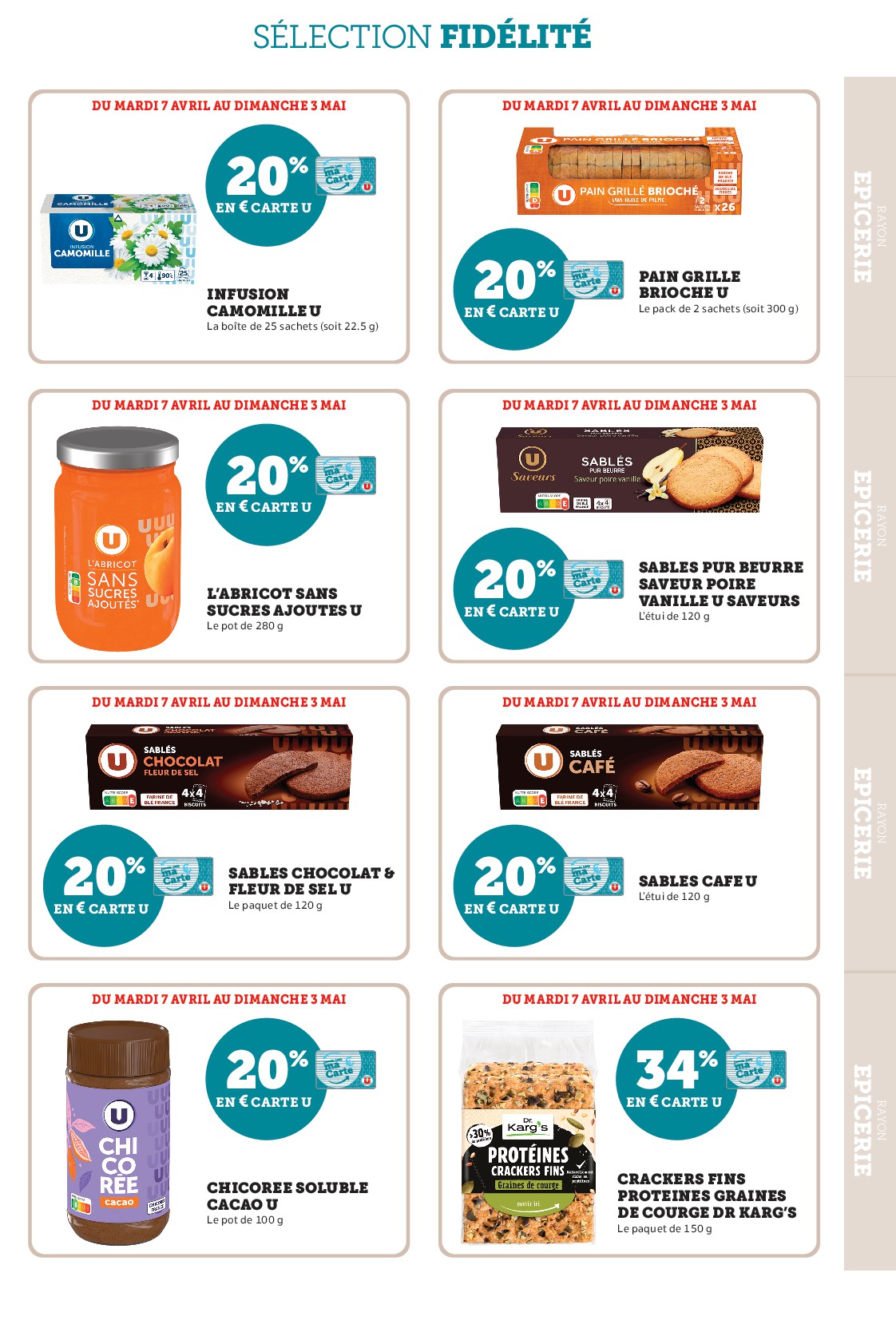 super-u - Current Super U - Ma sélection Carte U avril leaflet valid from du mardi 07/04/2026 to du dimanche 03/05/2026 - page: 17