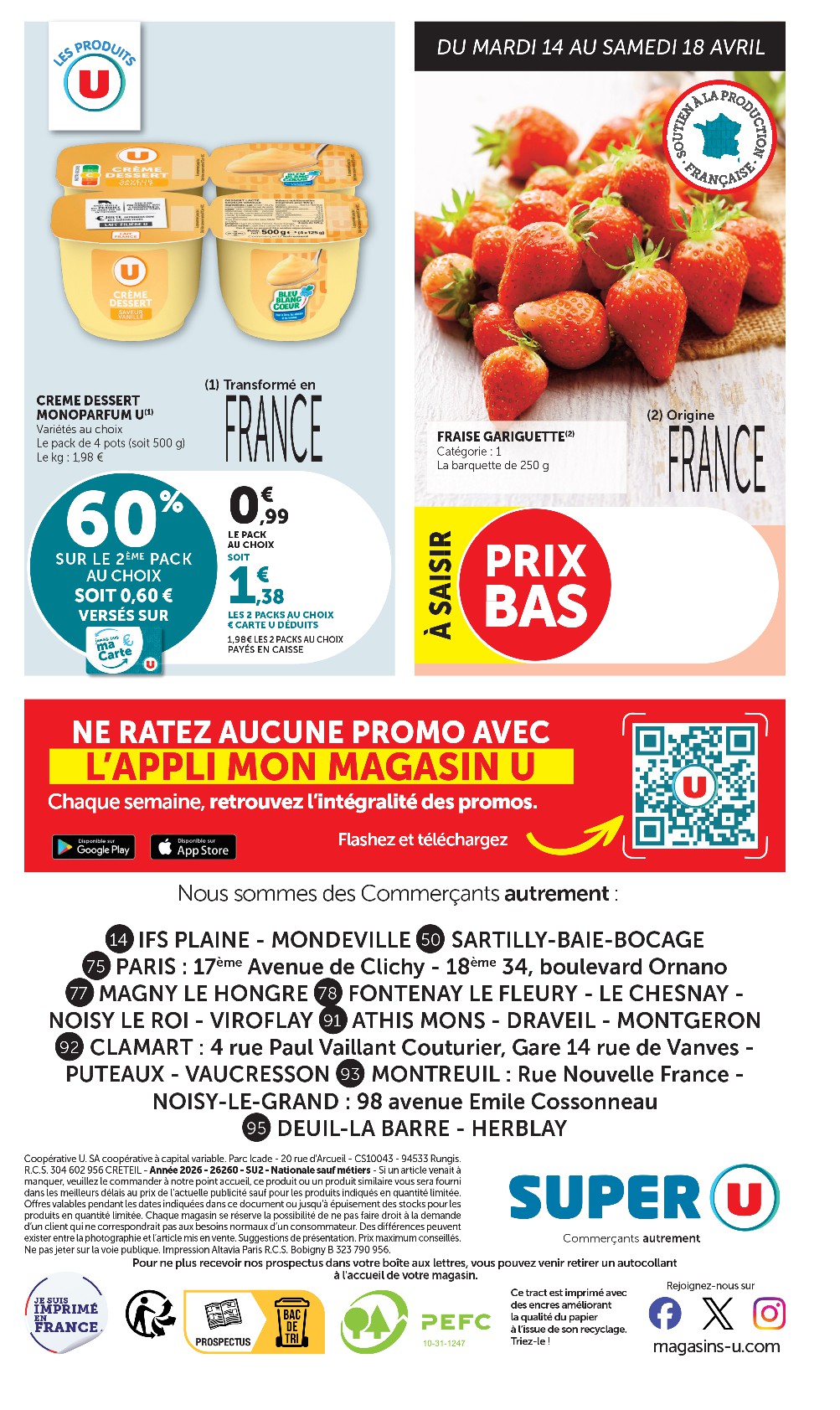 super-u - Prospectus Super U valide du du mardi 14/04/2026 au du dimanche 26/04/2026 - page: 28