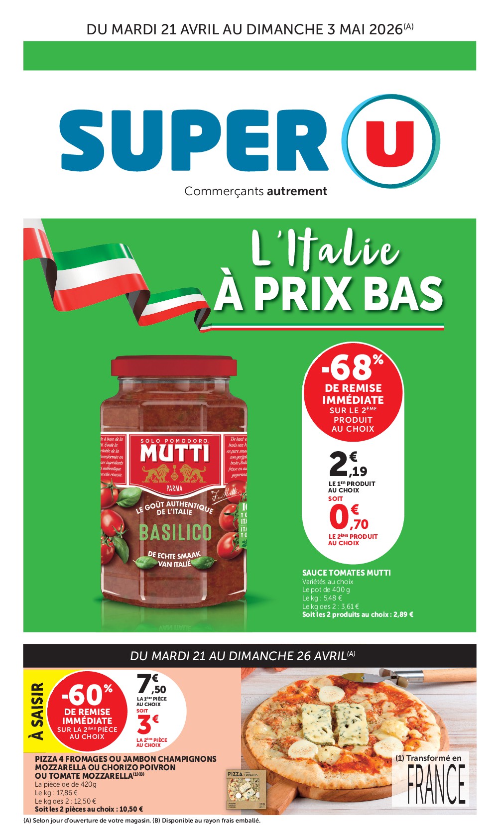 super-u - Prospectus Super U valide du du mardi 21/04/2026 au du dimanche 03/05/2026