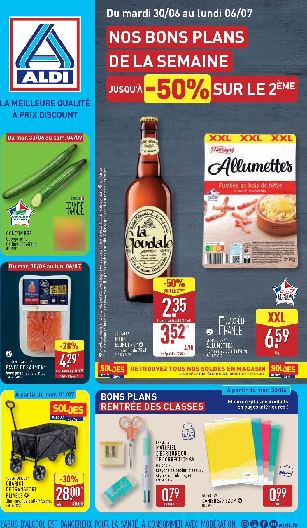 aldi - Flyer ALDI pour la semaine prochaine du du mardi 30/06/2026 au du lundi 06/07/2026 - page: 1