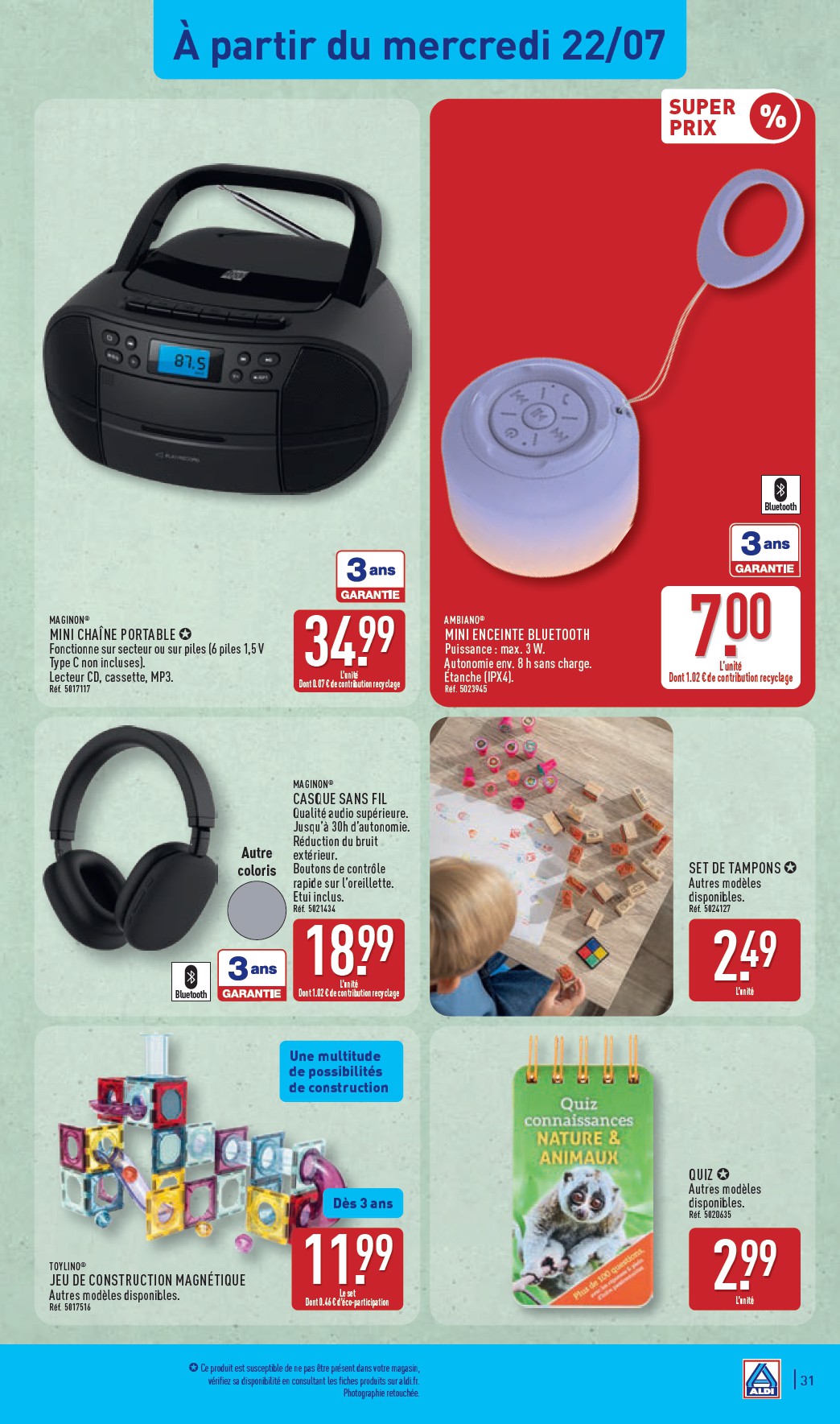 aldi - Flyer ALDI - Catalogue de la semaine prochaine pour la semaine prochaine du du mardi 21/07/2026 au du lundi 27/07/2026 - page: 33