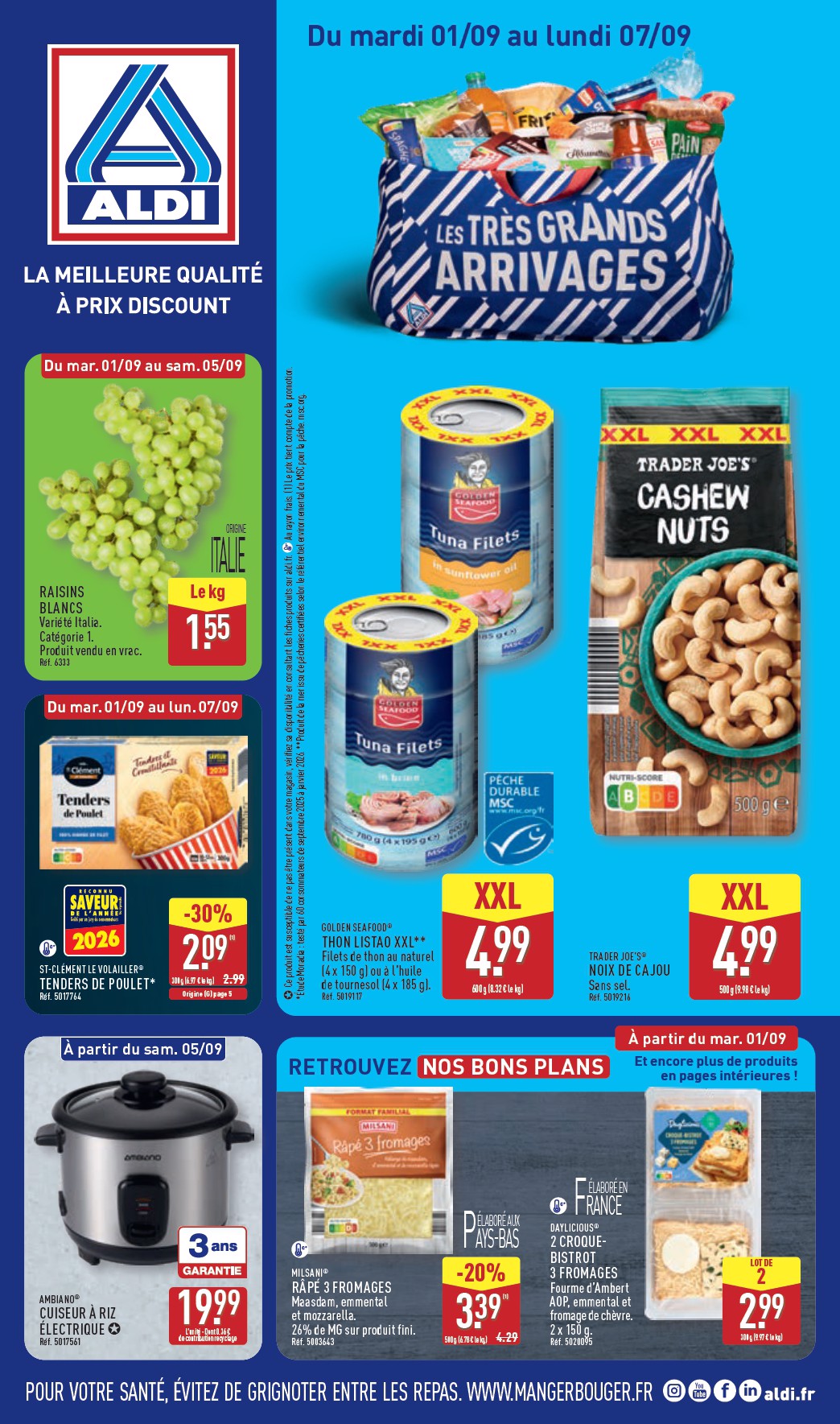 aldi - Current ALDI leaflet valid from du mardi 01/09/2026 to du lundi 07/09/2026 - page: 1
