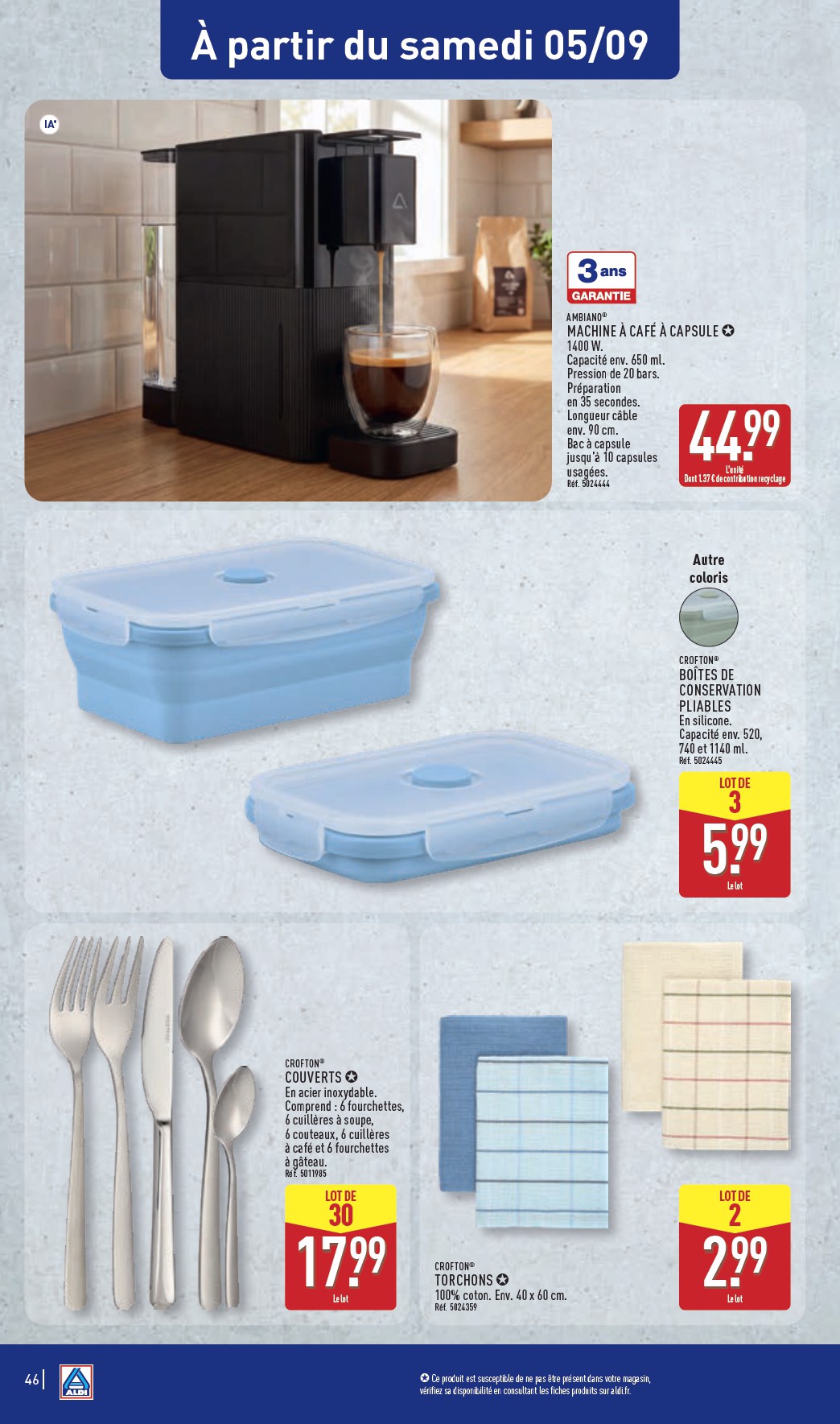 aldi - Current ALDI leaflet valid from du mardi 01/09/2026 to du lundi 07/09/2026 - page: 50
