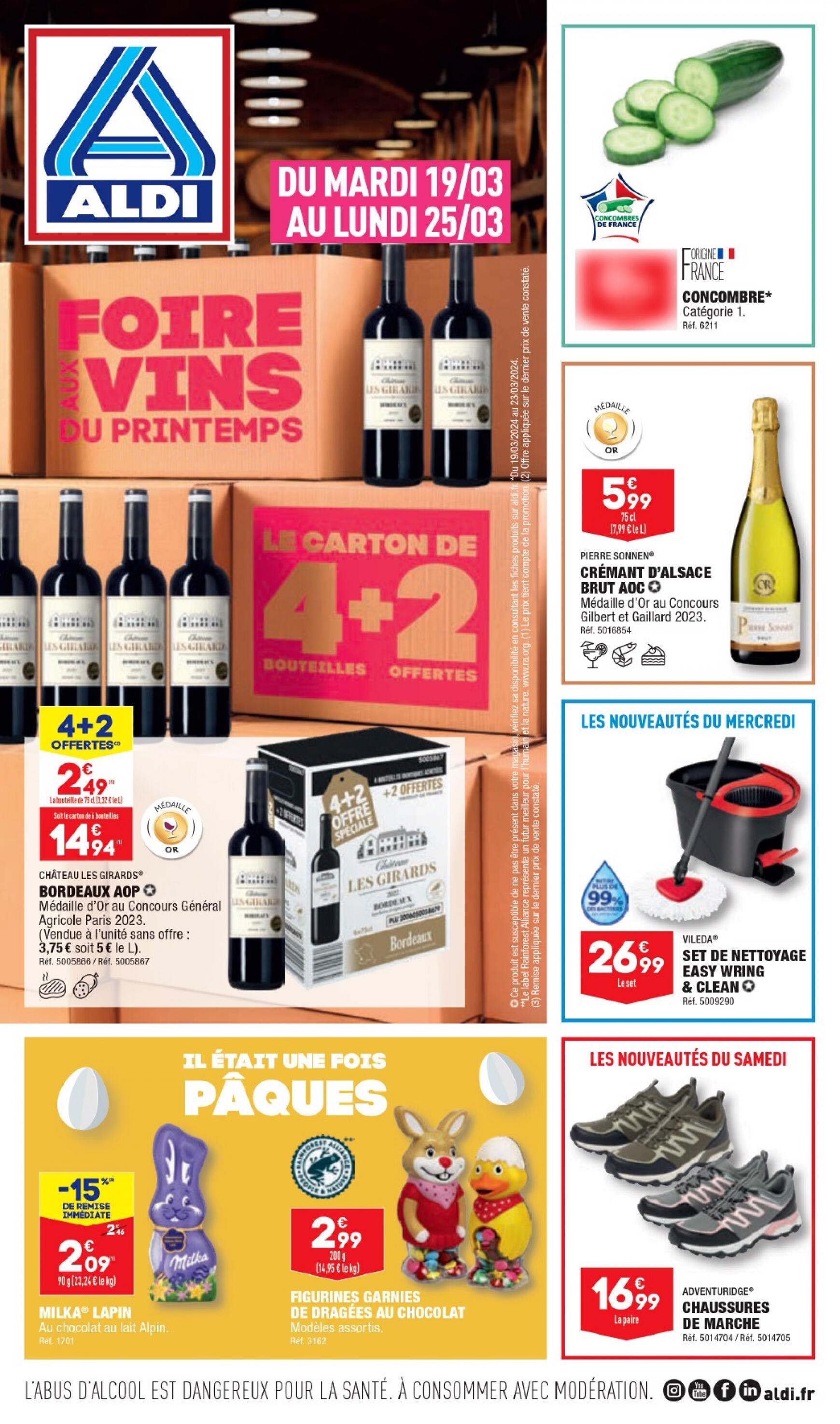aldi - ALDI - Catalogue spécial Foire aux vins valable à partir de 19.03.2024
