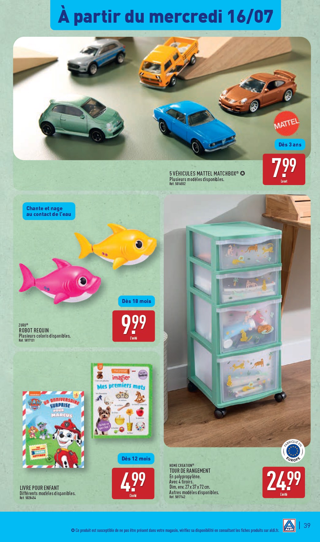 aldi - Catalogue ALDI valable du 16/07 au 21/07 - page: 40 aldi - Catalogue ALDI valable du 16/07 au 21/07 - page: 40