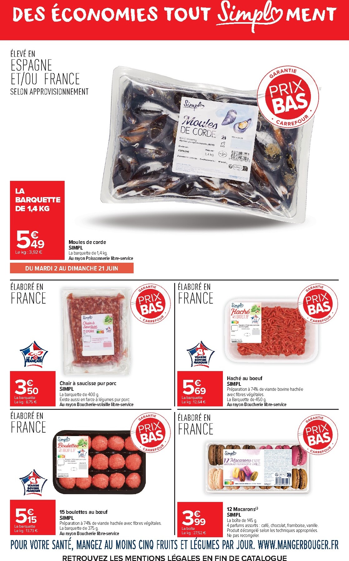 carrefour-market - Flyer Carrefour Market - Garantie prix bas – tout simpl’ment pour la semaine prochaine du du lundi 01/06/2026 au du dimanche 21/06/2026 - page: 3
