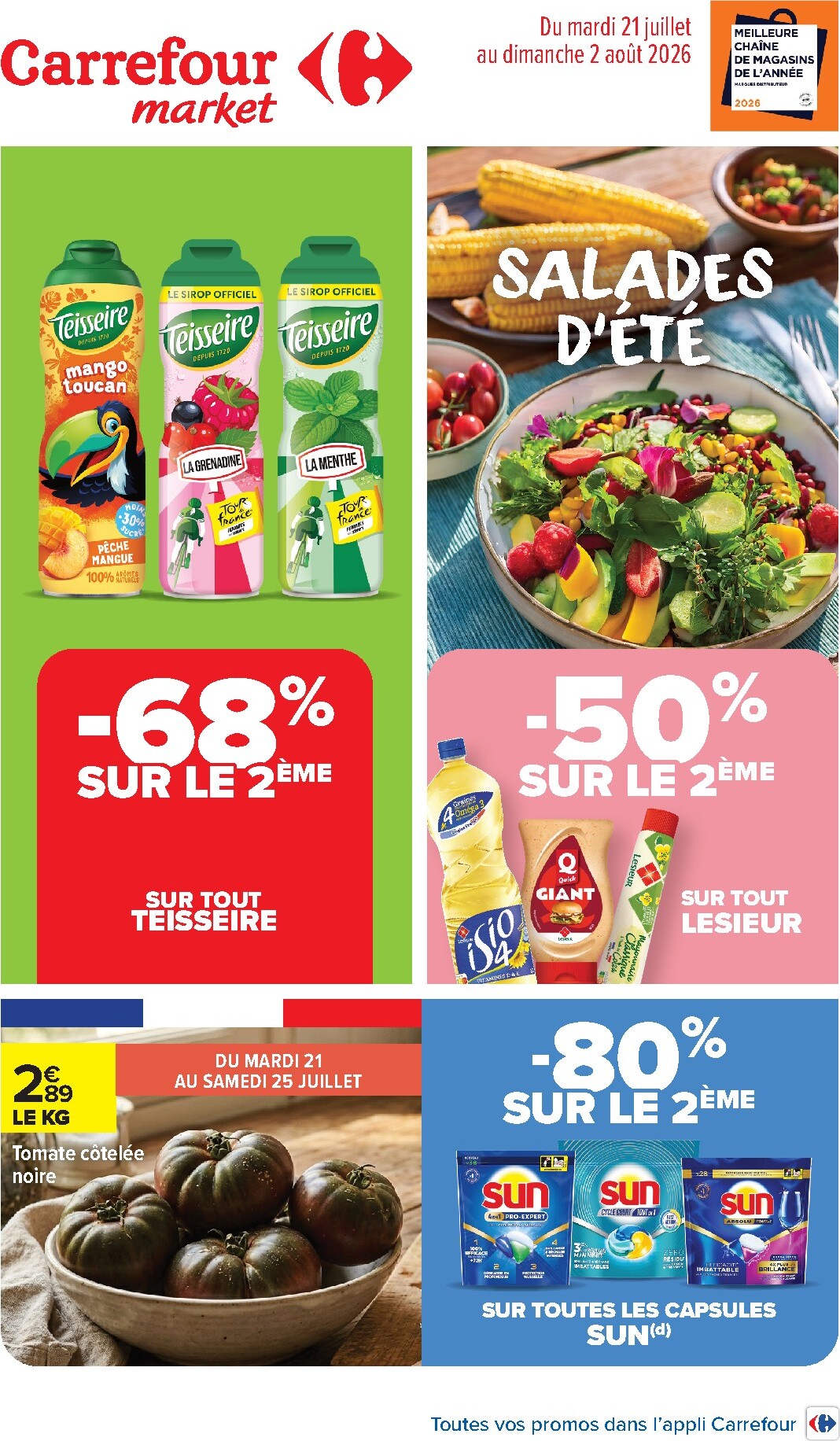 carrefour-market - Flyer Carrefour Market - SALADES D'ÉTÉ pour la semaine prochaine du du mardi 21/07/2026 au du dimanche 02/08/2026 - page: 1