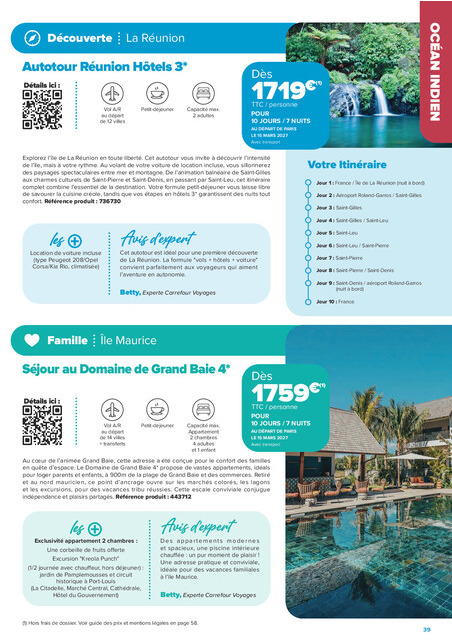 carrefour-market - Current Carrefour Market - Séjours & Circuits leaflet valid from du vendredi 14/08/2026 to du vendredi 30/10/2026 - page: 39