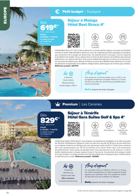carrefour-market - Current Carrefour Market - Séjours & Circuits leaflet valid from du vendredi 14/08/2026 to du vendredi 30/10/2026 - page: 52