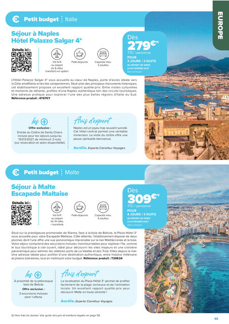 carrefour-market - Current Carrefour Market - Séjours & Circuits leaflet valid from du vendredi 14/08/2026 to du vendredi 30/10/2026 - page: 55