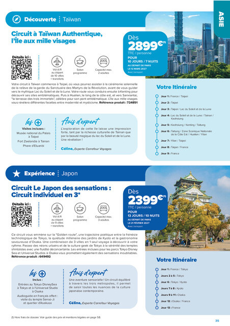 carrefour-market - Current Carrefour Market - Séjours & Circuits leaflet valid from du vendredi 14/08/2026 to du vendredi 30/10/2026 - page: 35