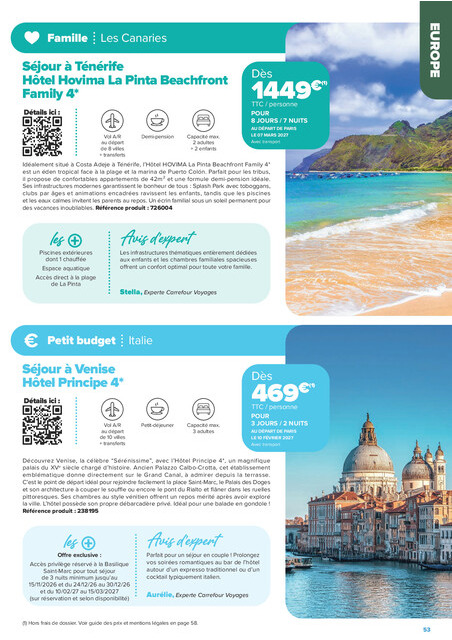 carrefour-market - Current Carrefour Market - Séjours & Circuits leaflet valid from du vendredi 14/08/2026 to du vendredi 30/10/2026 - page: 53