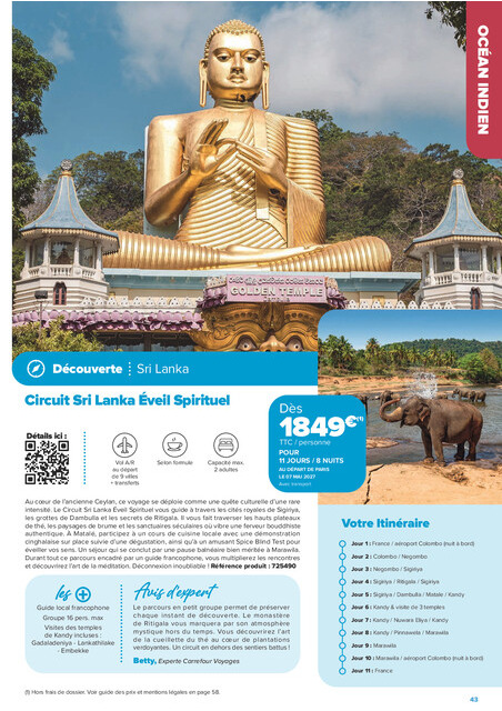 carrefour-market - Current Carrefour Market - Séjours & Circuits leaflet valid from du vendredi 14/08/2026 to du vendredi 30/10/2026 - page: 43