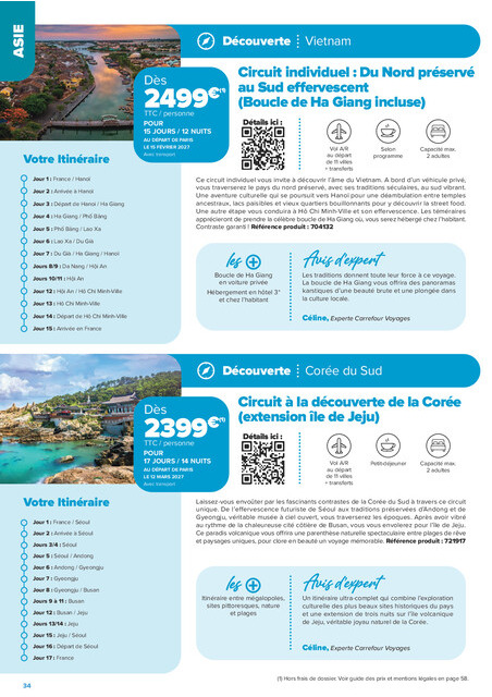carrefour-market - Current Carrefour Market - Séjours & Circuits leaflet valid from du vendredi 14/08/2026 to du vendredi 30/10/2026 - page: 34
