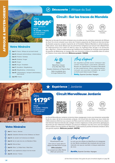 carrefour-market - Current Carrefour Market - Séjours & Circuits leaflet valid from du vendredi 14/08/2026 to du vendredi 30/10/2026 - page: 26