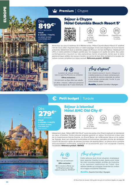 carrefour-market - Current Carrefour Market - Séjours & Circuits leaflet valid from du vendredi 14/08/2026 to du vendredi 30/10/2026 - page: 56