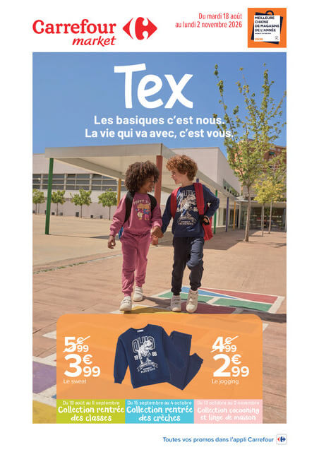 carrefour-market - Current Carrefour Market - Tex leaflet valid from du mardi 18/08/2026 to du lundi 02/11/2026