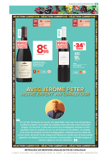 carrefour-market - Flyer Carrefour Market - La Foire Aux Vins pour la semaine prochaine du de jeudi 01/10/2026 au du dimanche 18/10/2026 - page: 9