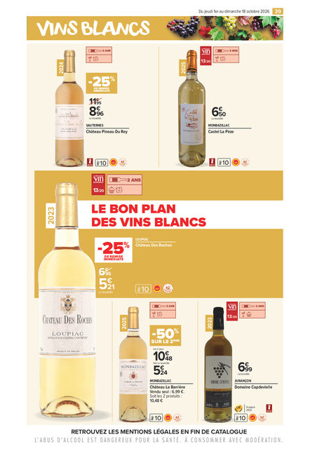 carrefour-market - Flyer Carrefour Market - La Foire Aux Vins pour la semaine prochaine du de jeudi 01/10/2026 au du dimanche 18/10/2026 - page: 39