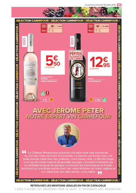 carrefour-market - Flyer Carrefour Market - La Foire Aux Vins pour la semaine prochaine du de jeudi 01/10/2026 au du dimanche 18/10/2026 - page: 45