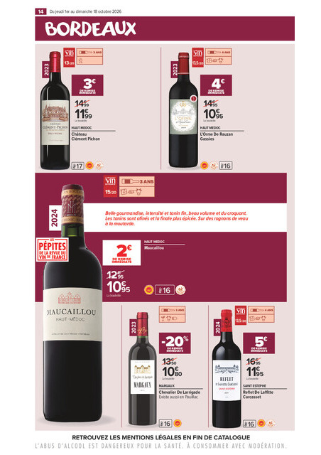 carrefour-market - Flyer Carrefour Market - La Foire Aux Vins pour la semaine prochaine du de jeudi 01/10/2026 au du dimanche 18/10/2026 - page: 14