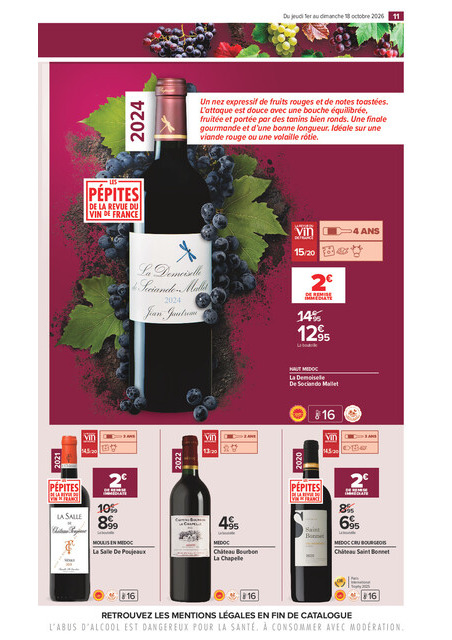 carrefour-market - Flyer Carrefour Market - La Foire Aux Vins pour la semaine prochaine du de jeudi 01/10/2026 au du dimanche 18/10/2026 - page: 11