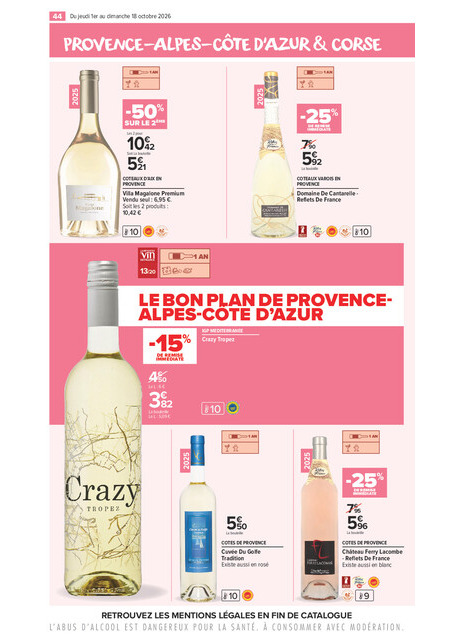 carrefour-market - Flyer Carrefour Market - La Foire Aux Vins pour la semaine prochaine du de jeudi 01/10/2026 au du dimanche 18/10/2026 - page: 44
