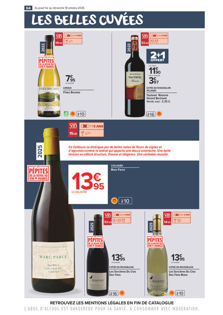carrefour-market - Flyer Carrefour Market - La Foire Aux Vins pour la semaine prochaine du de jeudi 01/10/2026 au du dimanche 18/10/2026 - page: 64