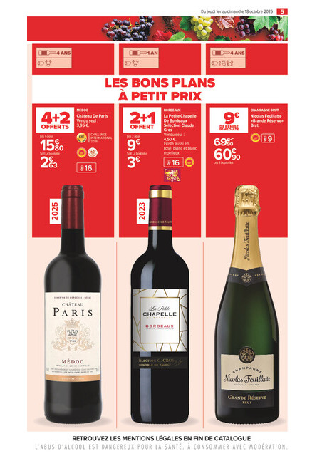 carrefour-market - Flyer Carrefour Market - La Foire Aux Vins pour la semaine prochaine du de jeudi 01/10/2026 au du dimanche 18/10/2026 - page: 5