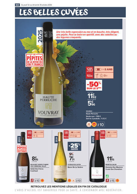 carrefour-market - Flyer Carrefour Market - La Foire Aux Vins pour la semaine prochaine du de jeudi 01/10/2026 au du dimanche 18/10/2026 - page: 60