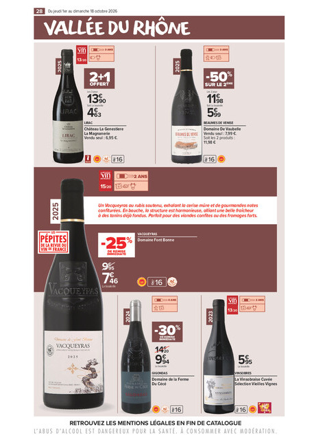 carrefour-market - Flyer Carrefour Market - La Foire Aux Vins pour la semaine prochaine du de jeudi 01/10/2026 au du dimanche 18/10/2026 - page: 28