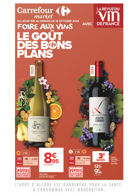 carrefour-market - Flyer Carrefour Market - La Foire Aux Vins pour la semaine prochaine du de jeudi 01/10/2026 au du dimanche 18/10/2026