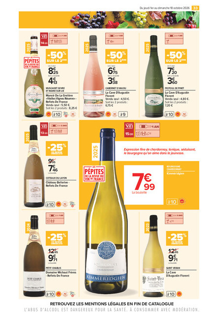 carrefour-market - Flyer Carrefour Market - La Foire Aux Vins pour la semaine prochaine du de jeudi 01/10/2026 au du dimanche 18/10/2026 - page: 33