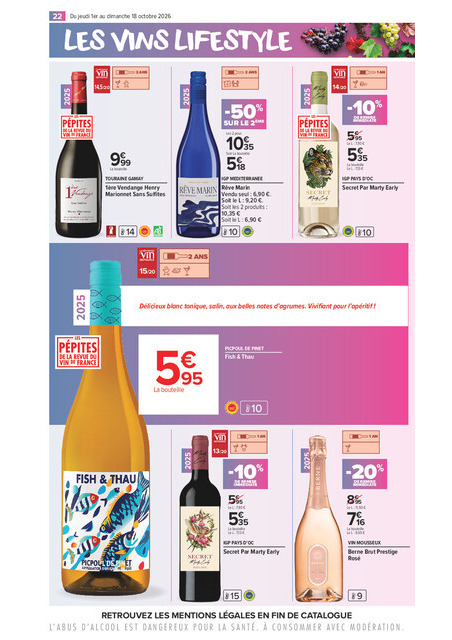 carrefour-market - Flyer Carrefour Market - La Foire Aux Vins pour la semaine prochaine du de jeudi 01/10/2026 au du dimanche 18/10/2026 - page: 22