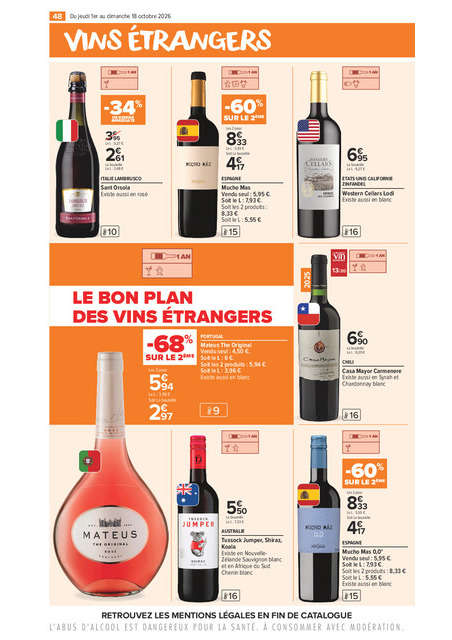 carrefour-market - Flyer Carrefour Market - La Foire Aux Vins pour la semaine prochaine du de jeudi 01/10/2026 au du dimanche 18/10/2026 - page: 48