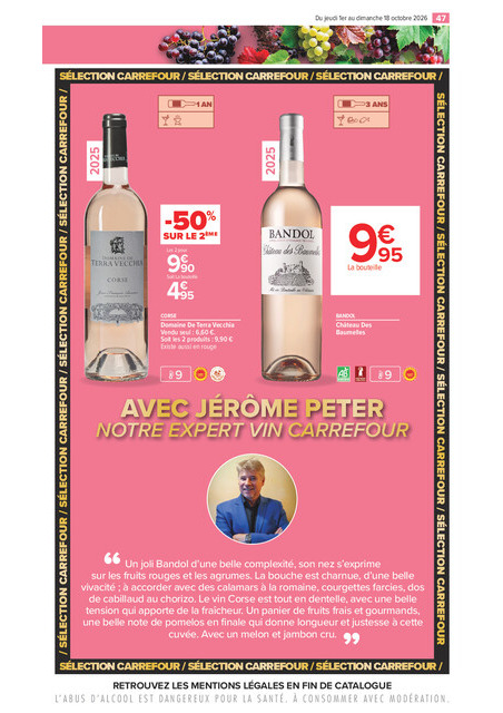 carrefour-market - Flyer Carrefour Market - La Foire Aux Vins pour la semaine prochaine du de jeudi 01/10/2026 au du dimanche 18/10/2026 - page: 47