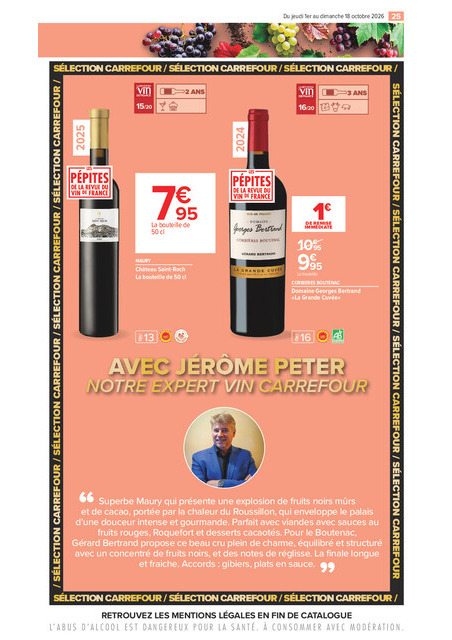 carrefour-market - Flyer Carrefour Market - La Foire Aux Vins pour la semaine prochaine du de jeudi 01/10/2026 au du dimanche 18/10/2026 - page: 25